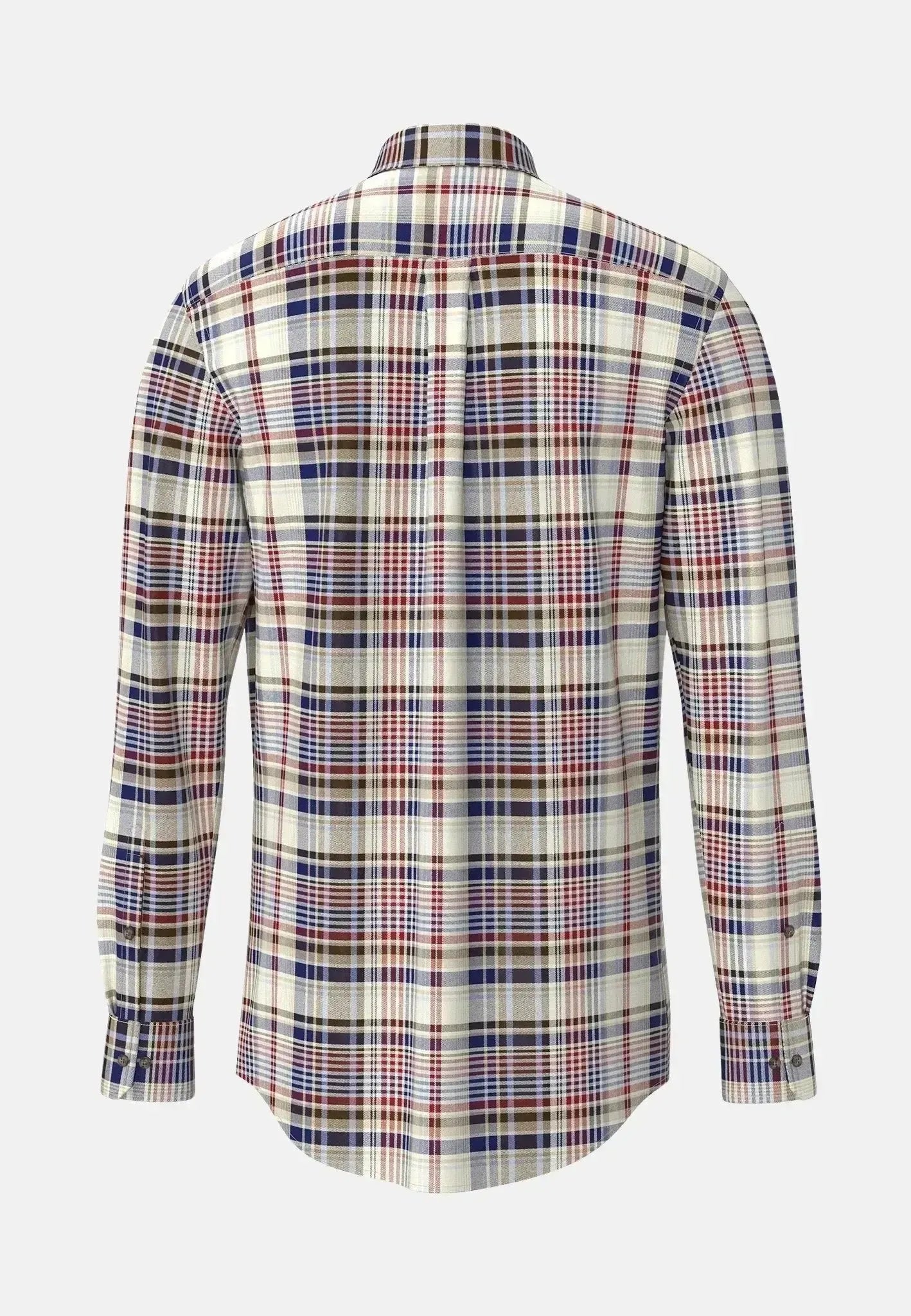 Fynch - Hatton Mens Colourful Flannel Button Down Check Shirt Garnet Red | Studio DOS