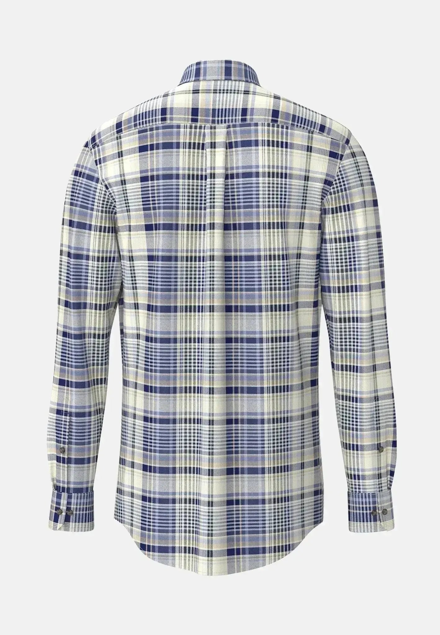 Fynch - Hatton Mens Colourful Flannel Button Down Check Shirt Misty Blue | Studio DOS