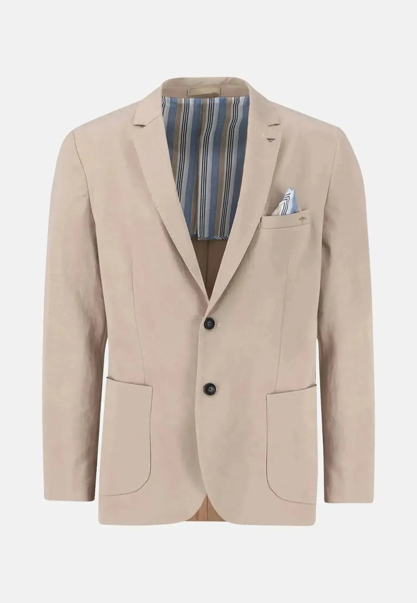 Fynch - Hatton Mens Cotton Twill Blazer Beige | Studio DOS