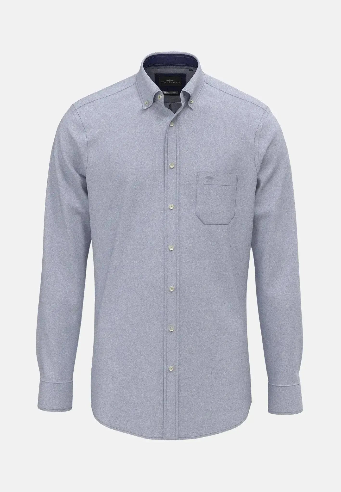 Fynch - Hatton Mens Essential Flannel Button Down Shirt Crystal Blue | Studio DOS