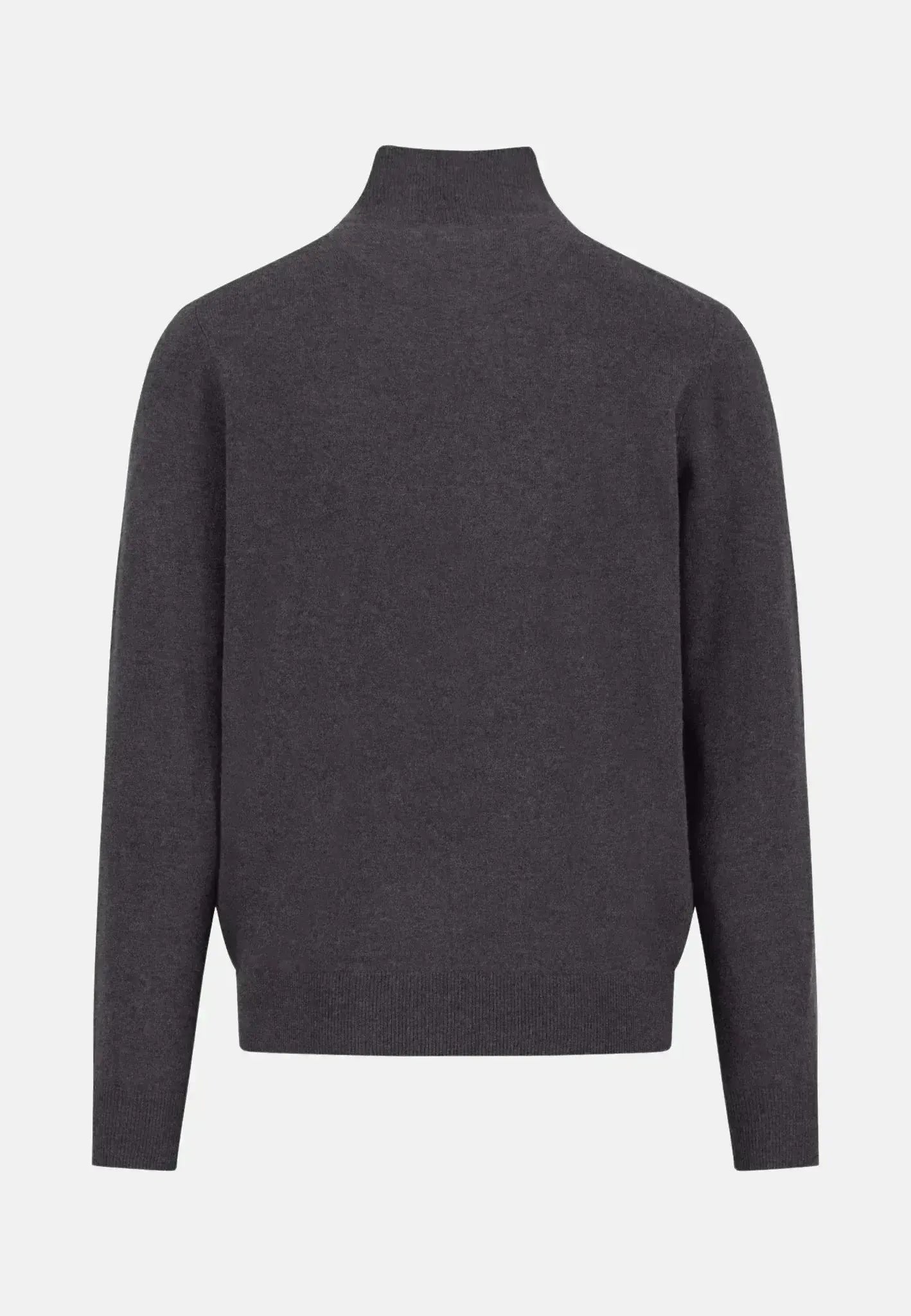 Fynch - Hatton Mens Merino Wool Cashmere 1/4 Zip Knit Charcoal | Studio DOS