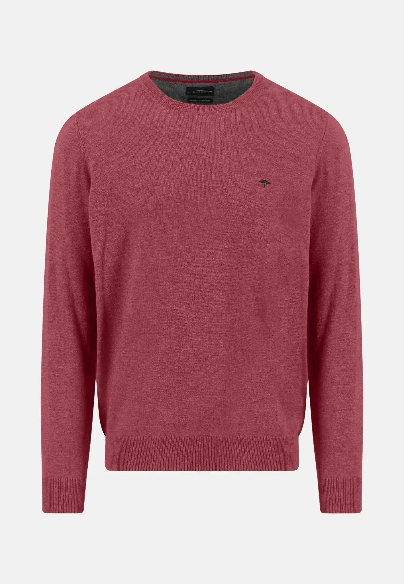 Fynch - Hatton Mens Merino Wool Cashmere Crewneck Knit Berry | Studio DOS