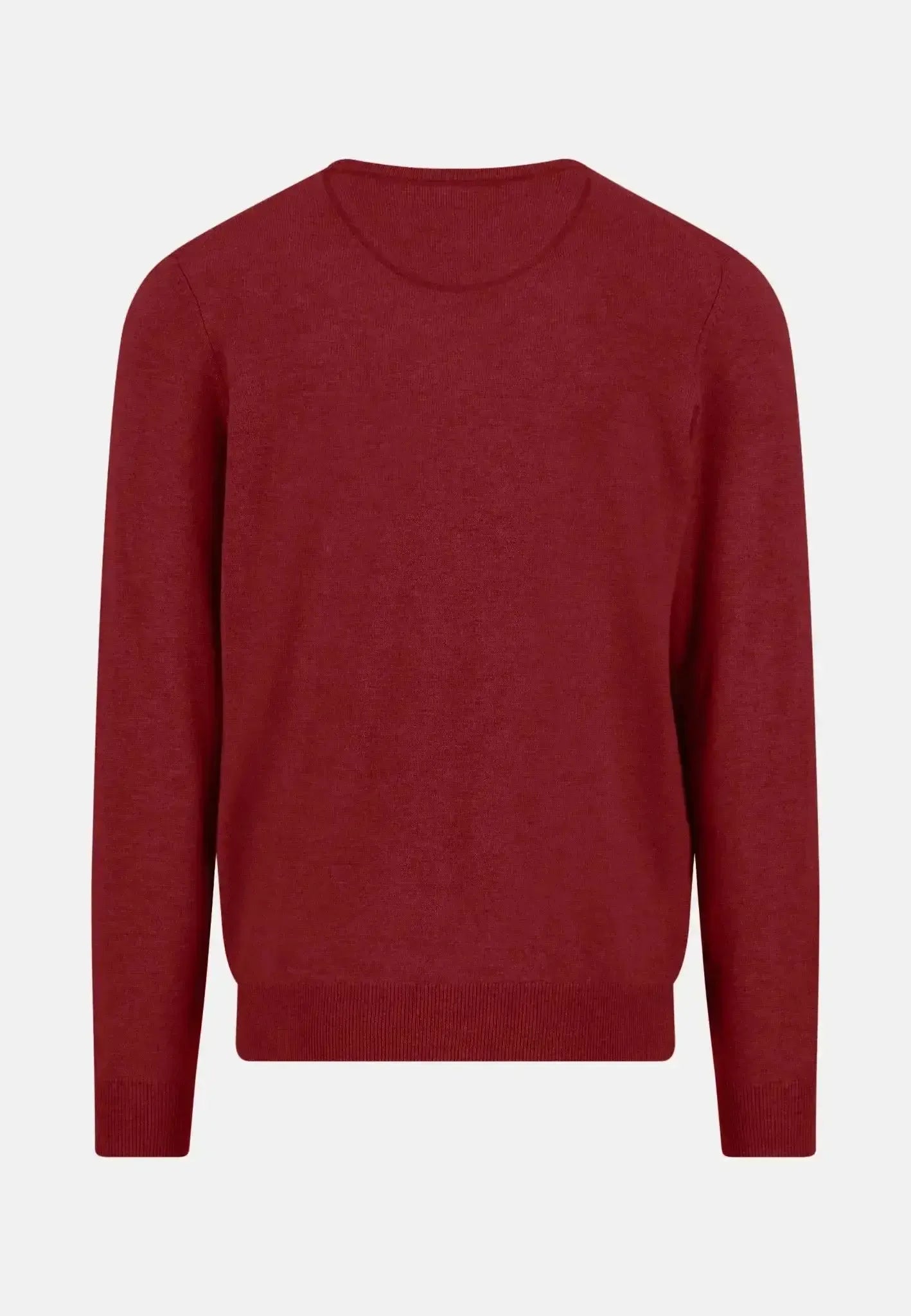 Fynch - Hatton Mens Merino Wool Cashmere Crewneck Knit Garnet Red | Studio DOS