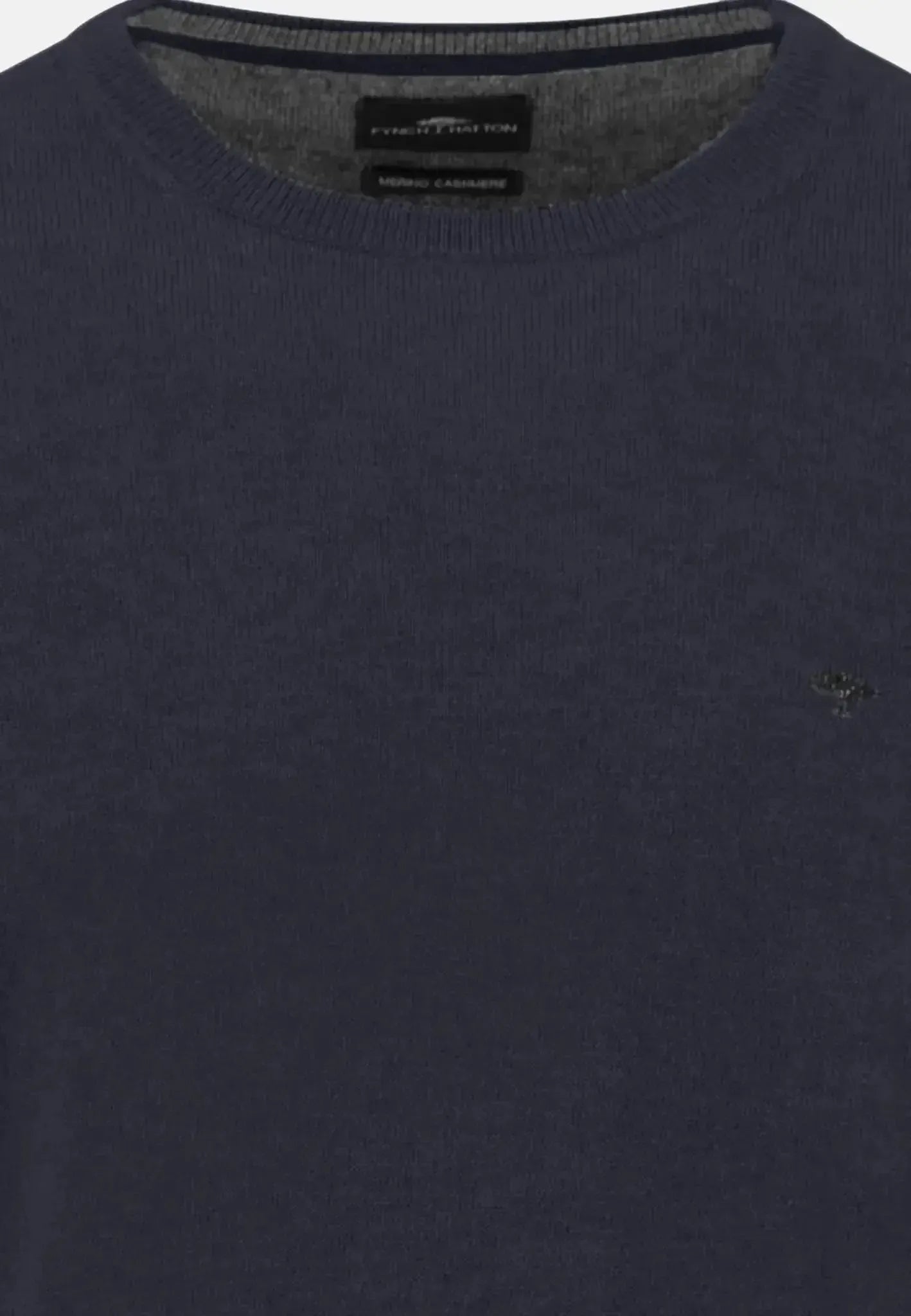 Fynch - Hatton Mens Merino Wool Cashmere Crewneck Knit Navy | Studio DOS