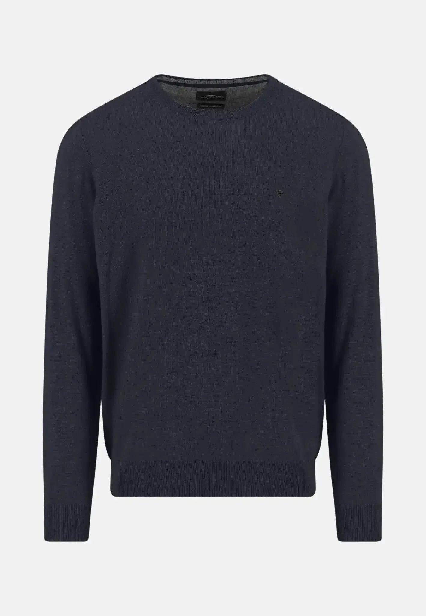 Fynch - Hatton Mens Merino Wool Cashmere Crewneck Knit Navy | Studio DOS
