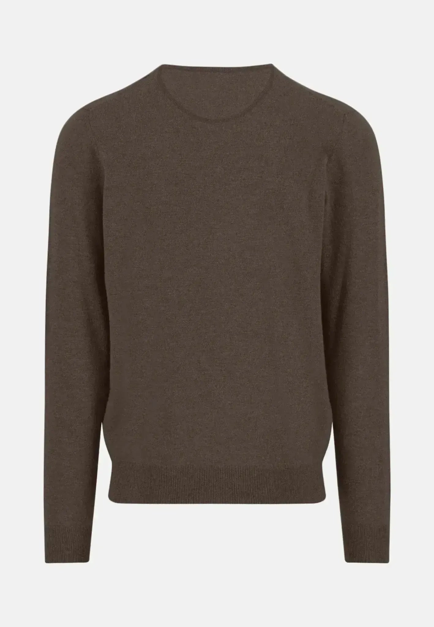 Fynch - Hatton Mens Merino Wool Cashmere V - Neck Knit Dark Chocolate | Studio DOS