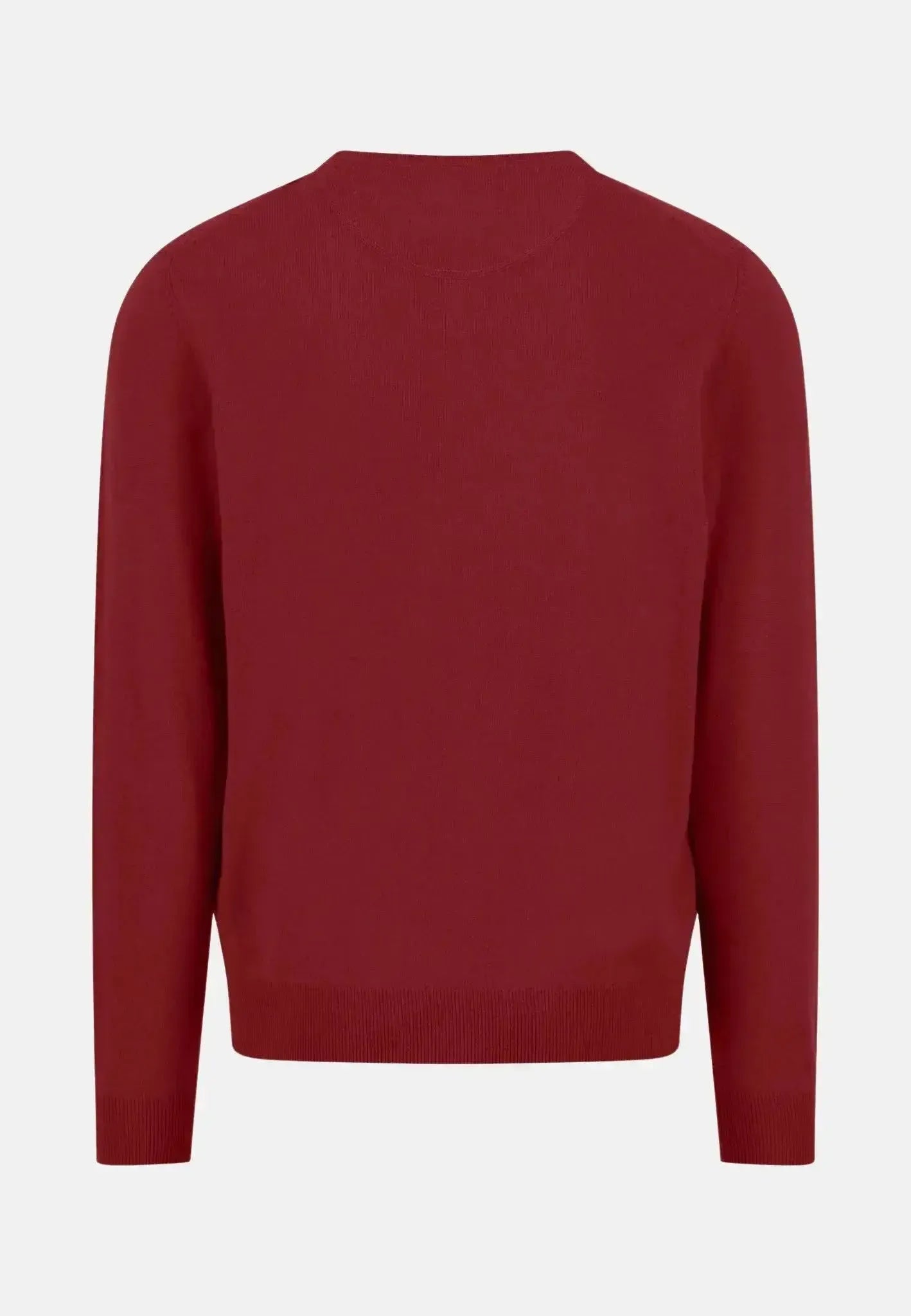 Fynch - Hatton Mens Merino Wool Cashmere V - Neck Knit Garnet Red | Studio DOS