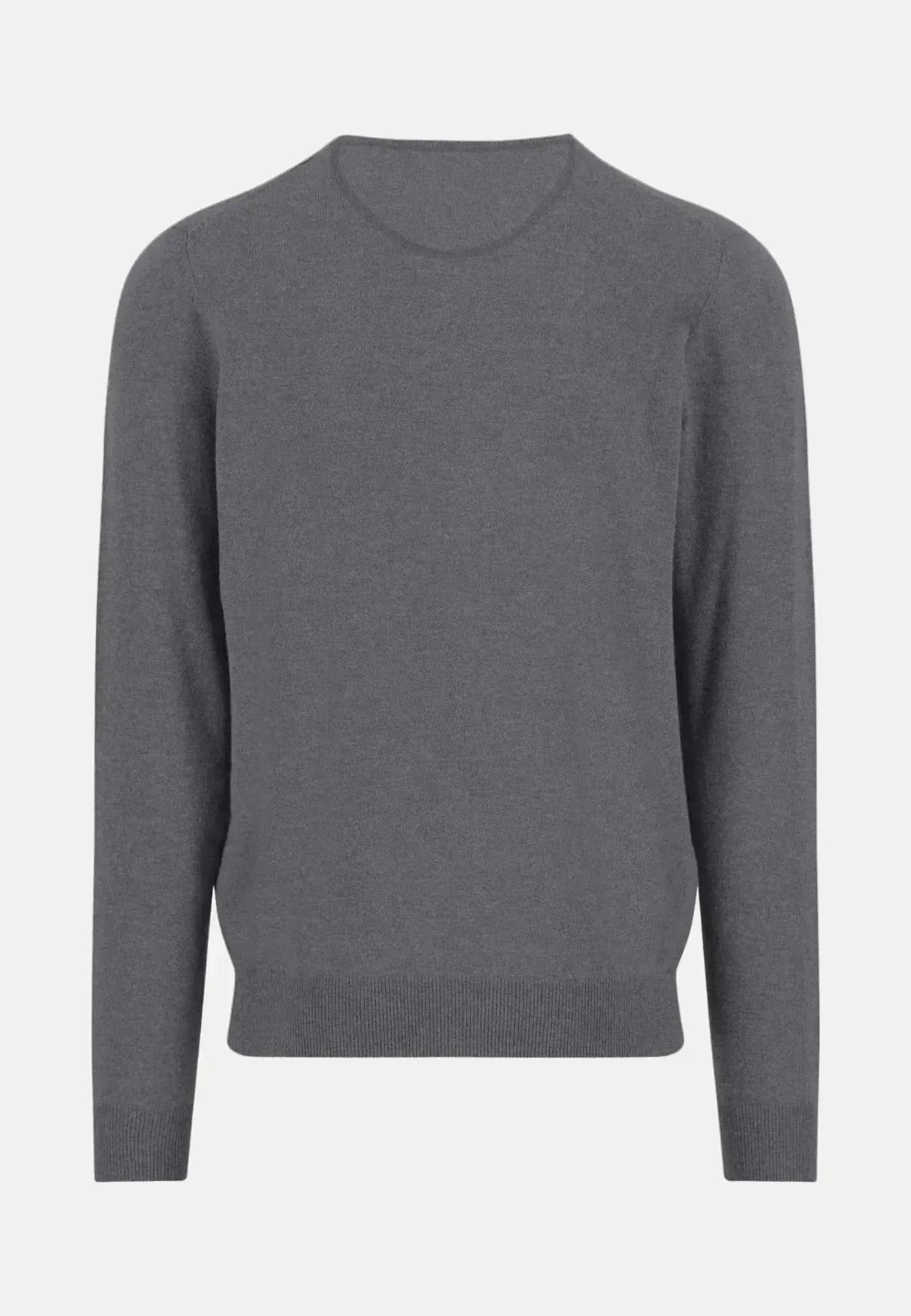 Fynch - Hatton Mens Merino Wool Cashmere V - Neck Knit Steel | Studio DOS