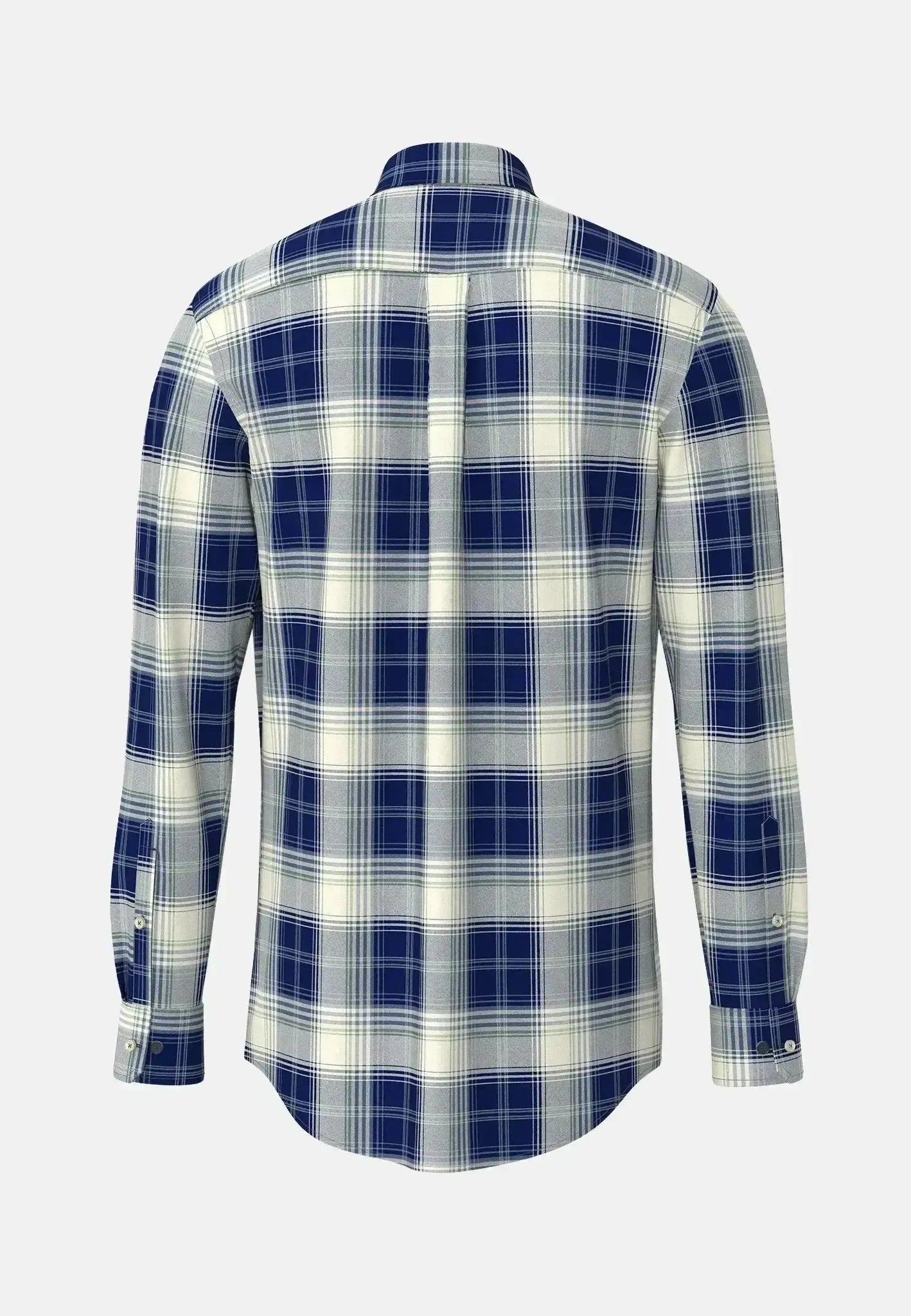 Fynch - Hatton Mens Modern Flannel Check Shirt Navy | Studio DOS