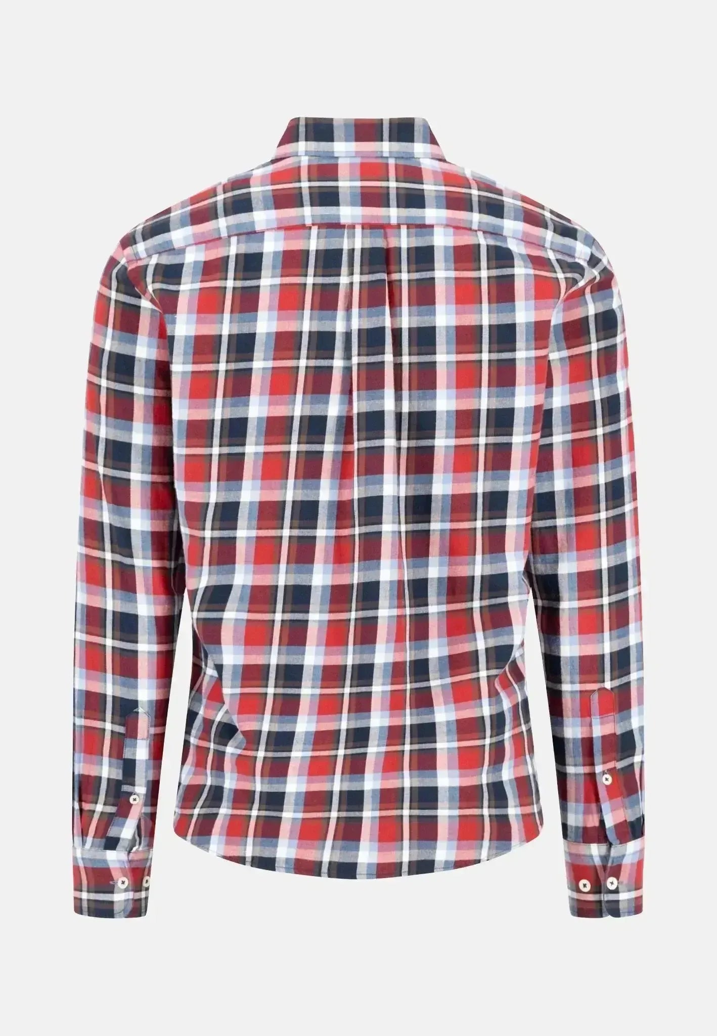 Fynch - Hatton Mens Multicolour Flannel Check Shirt Garnet Red | Studio DOS