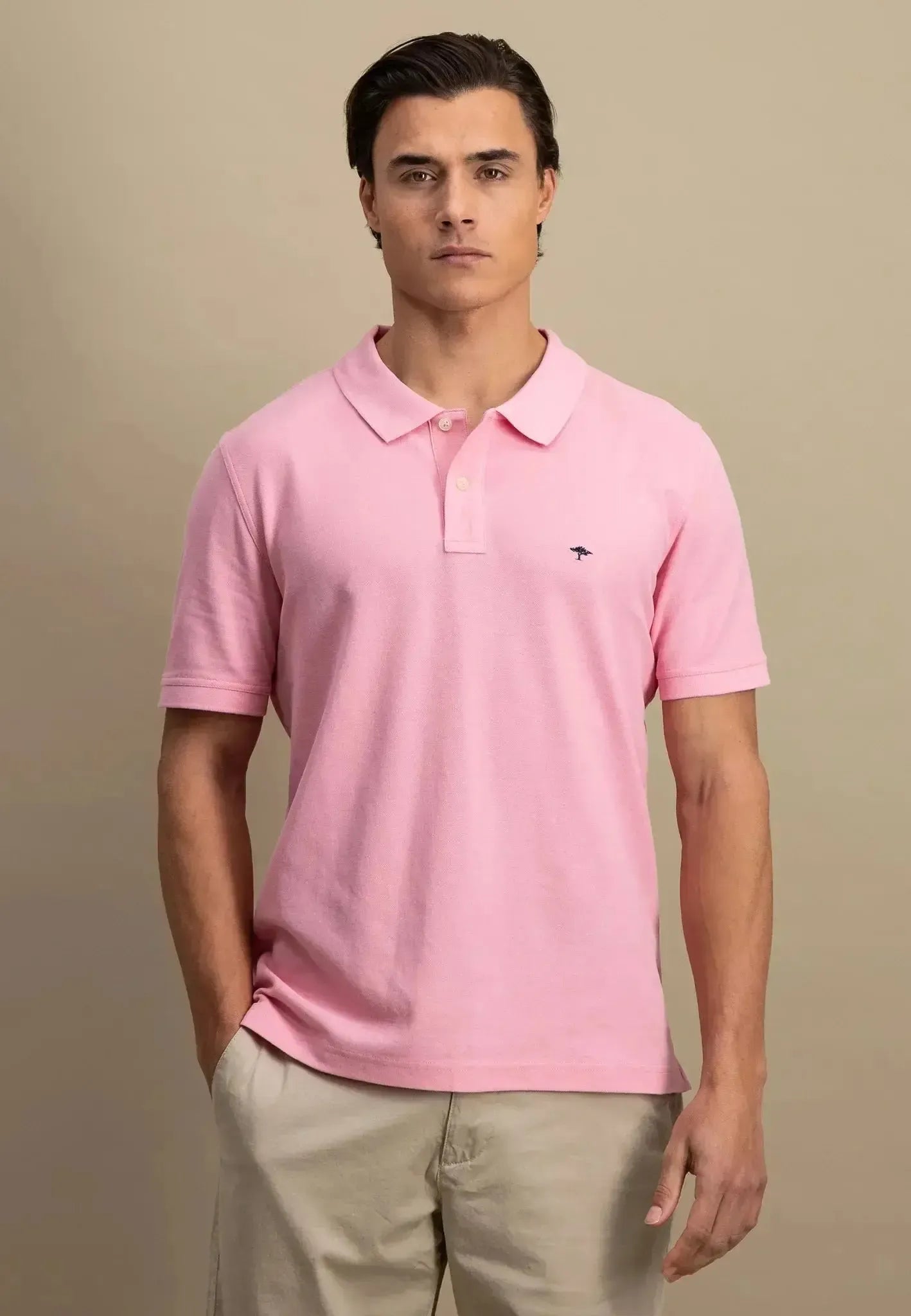 Fynch - Hatton Mens Premium Cotton Polo Shirt Peony | Studio DOS