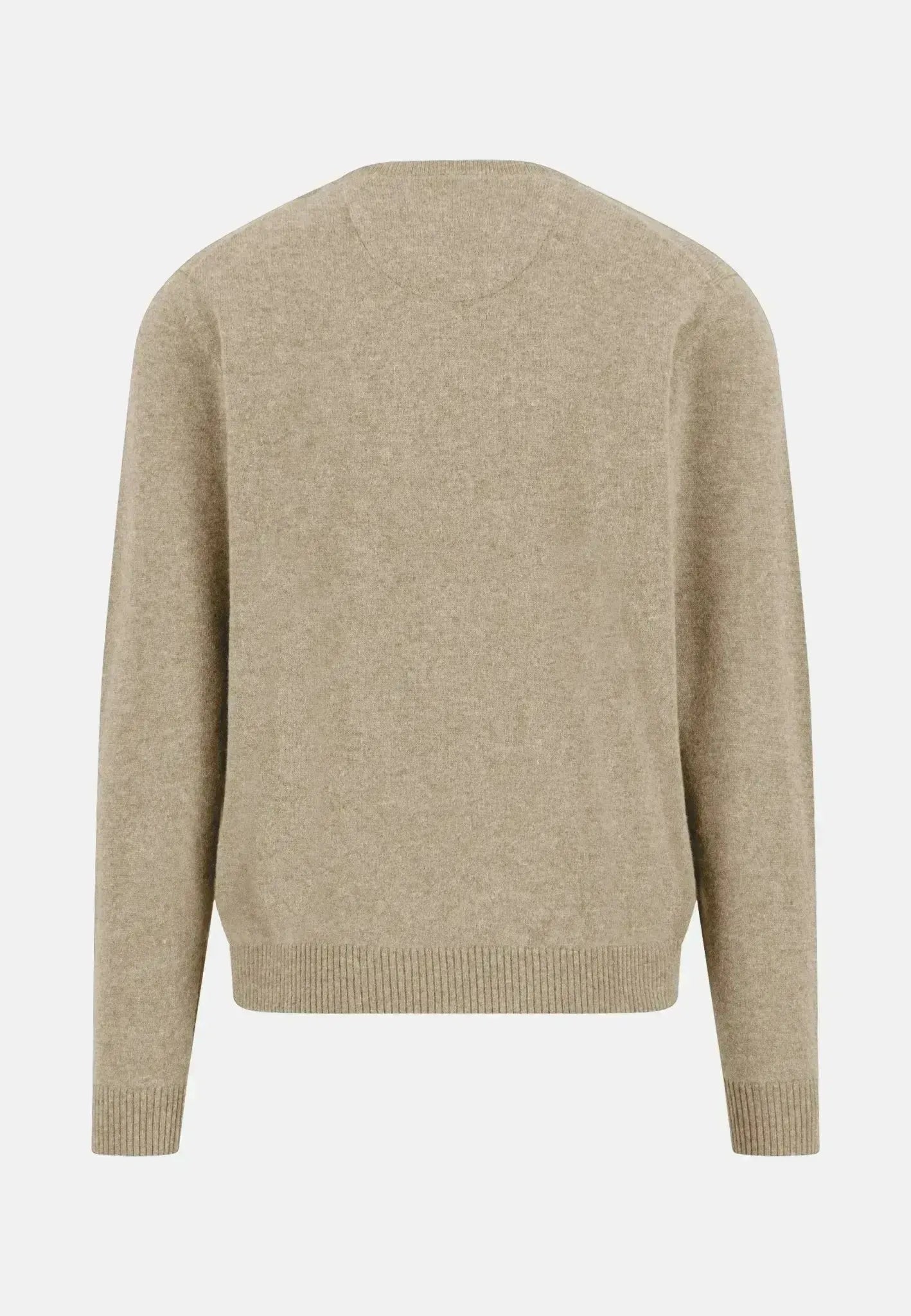 Fynch - Hatton Mens Pure Cashmere Crewneck Knit Light Taupe | Studio DOS