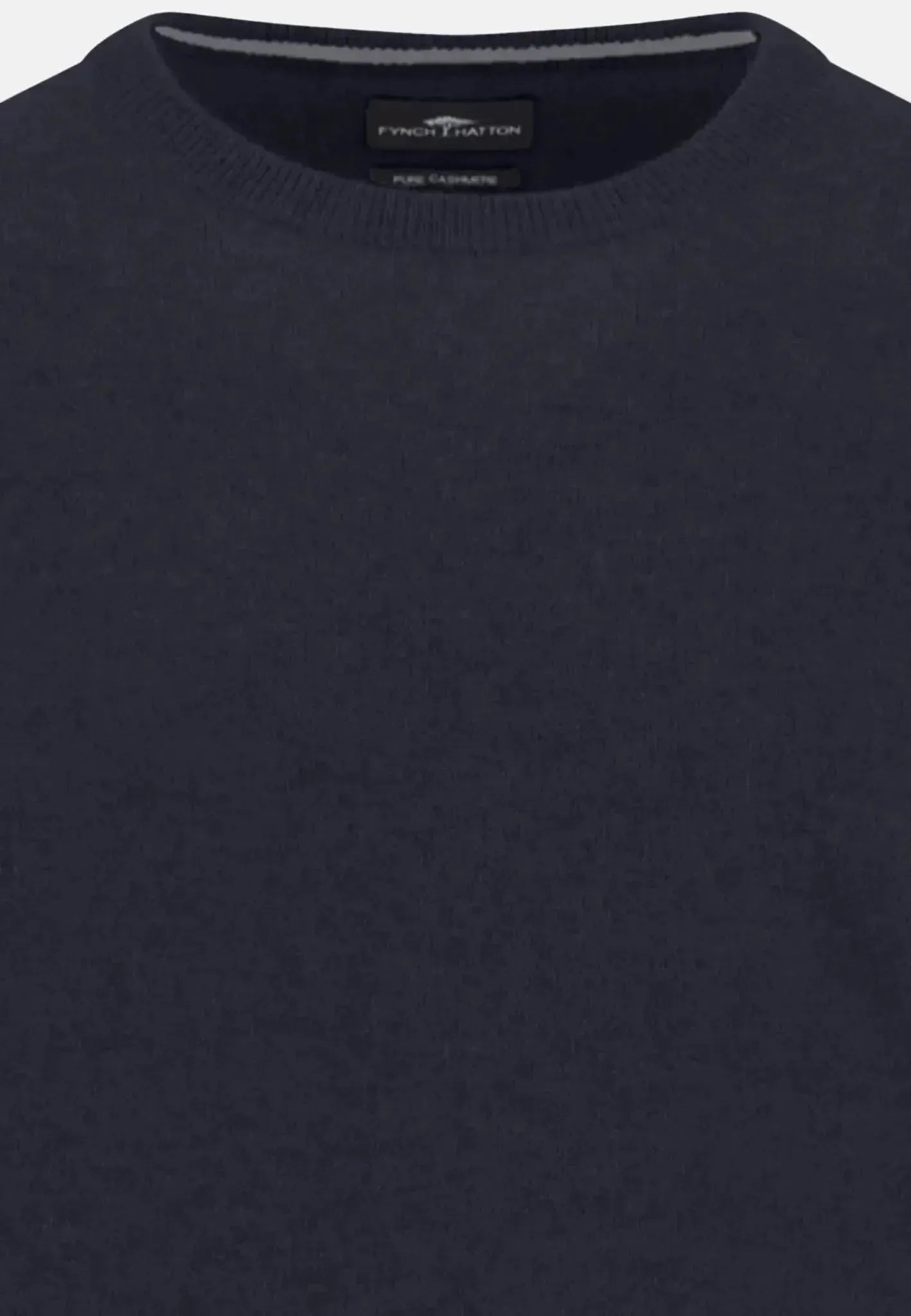 Fynch - Hatton Mens Pure Cashmere Crewneck Knit Navy | Studio DOS