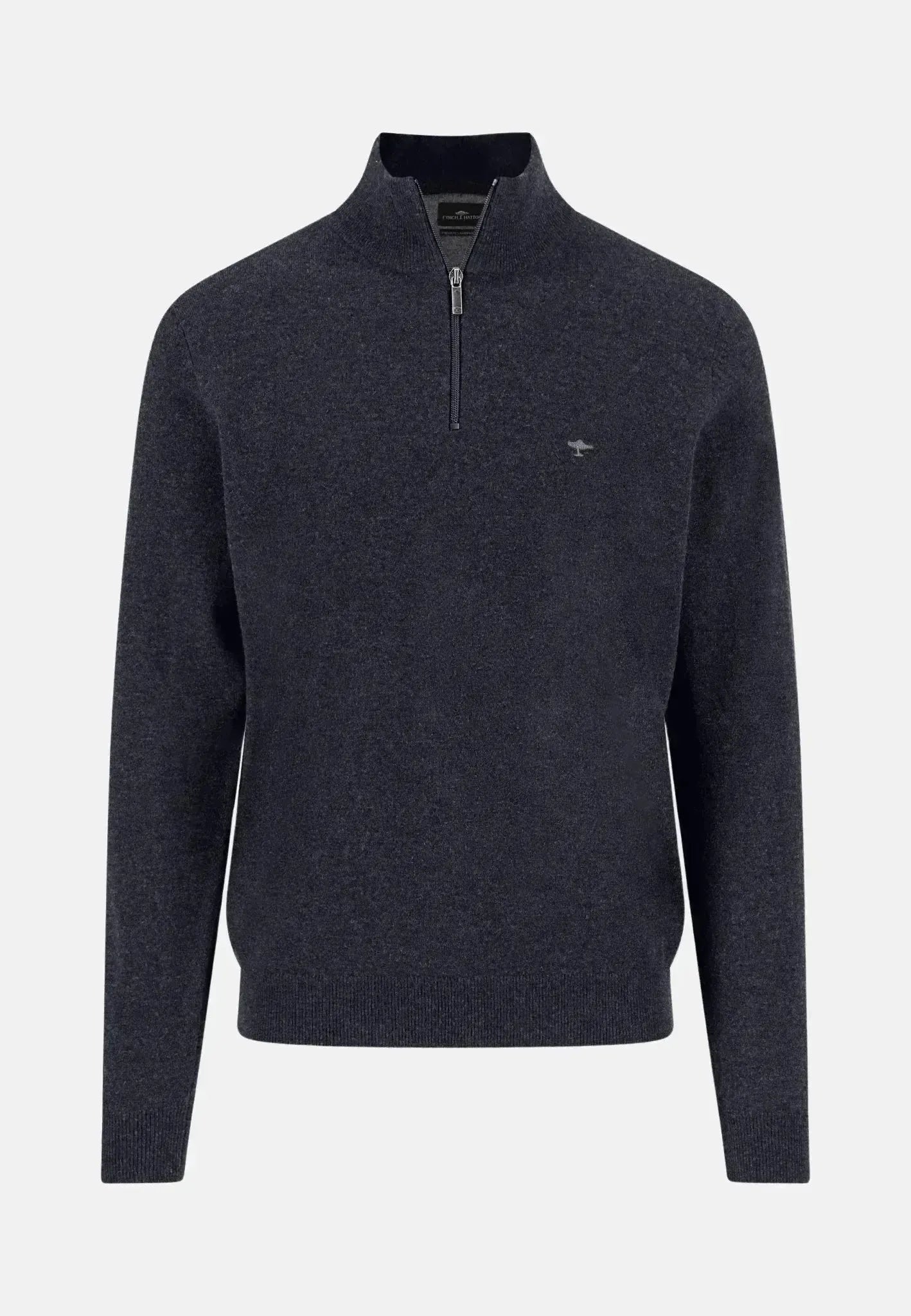 Fynch - Hatton Mens Pure Lambswool 1/4 Zip Knit Navy | Studio DOS