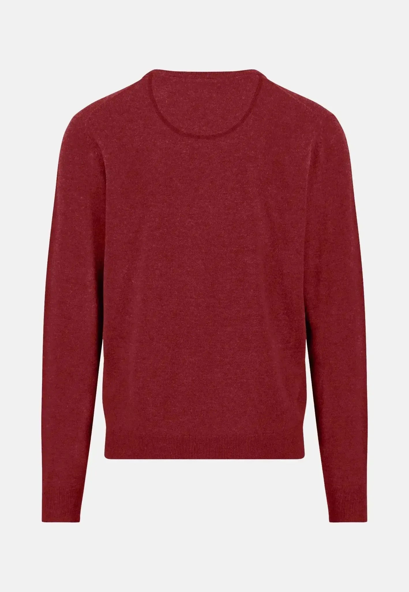 Fynch - Hatton Mens Pure Lambswool V - Neck Knit Garnet Red | Studio DOS