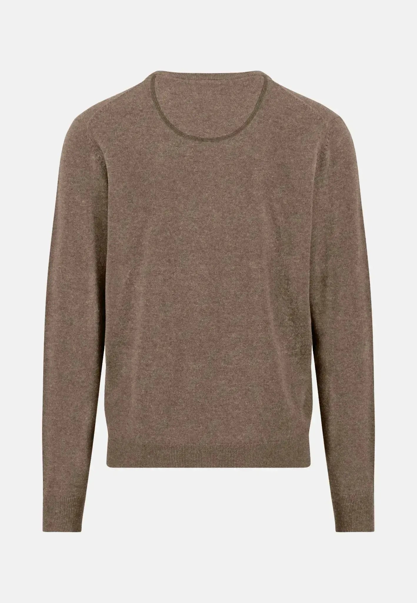Fynch - Hatton Mens Pure Lambswool V - Neck Knit Taupe | Studio DOS