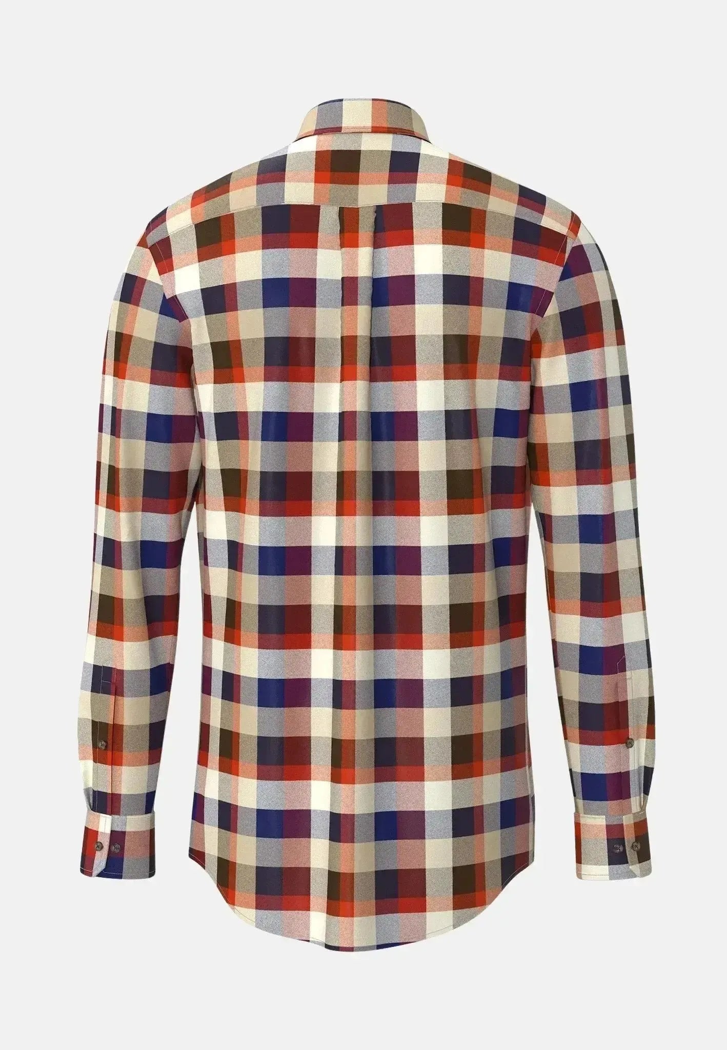 Fynch - Hatton Mens Square Flannel Check Shirt Garnet Red | Studio DOS