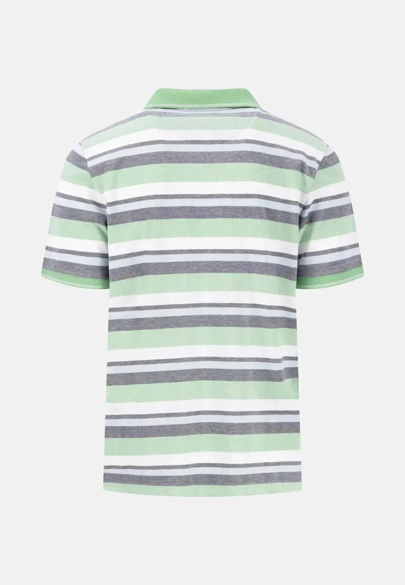 Fynch - Hatton Mens Striped Casual Fit Polo Shirt Turf Green | Studio DOS