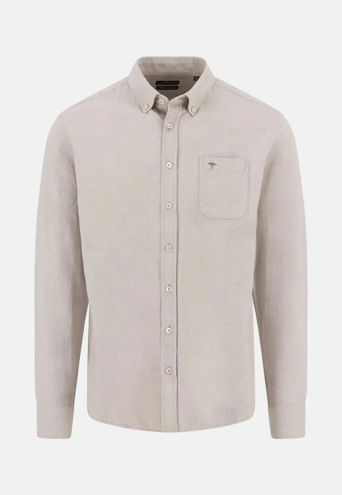 Fynch - Hatton Mens Winter Solid Button Down Shirt Taupe | Studio DOS
