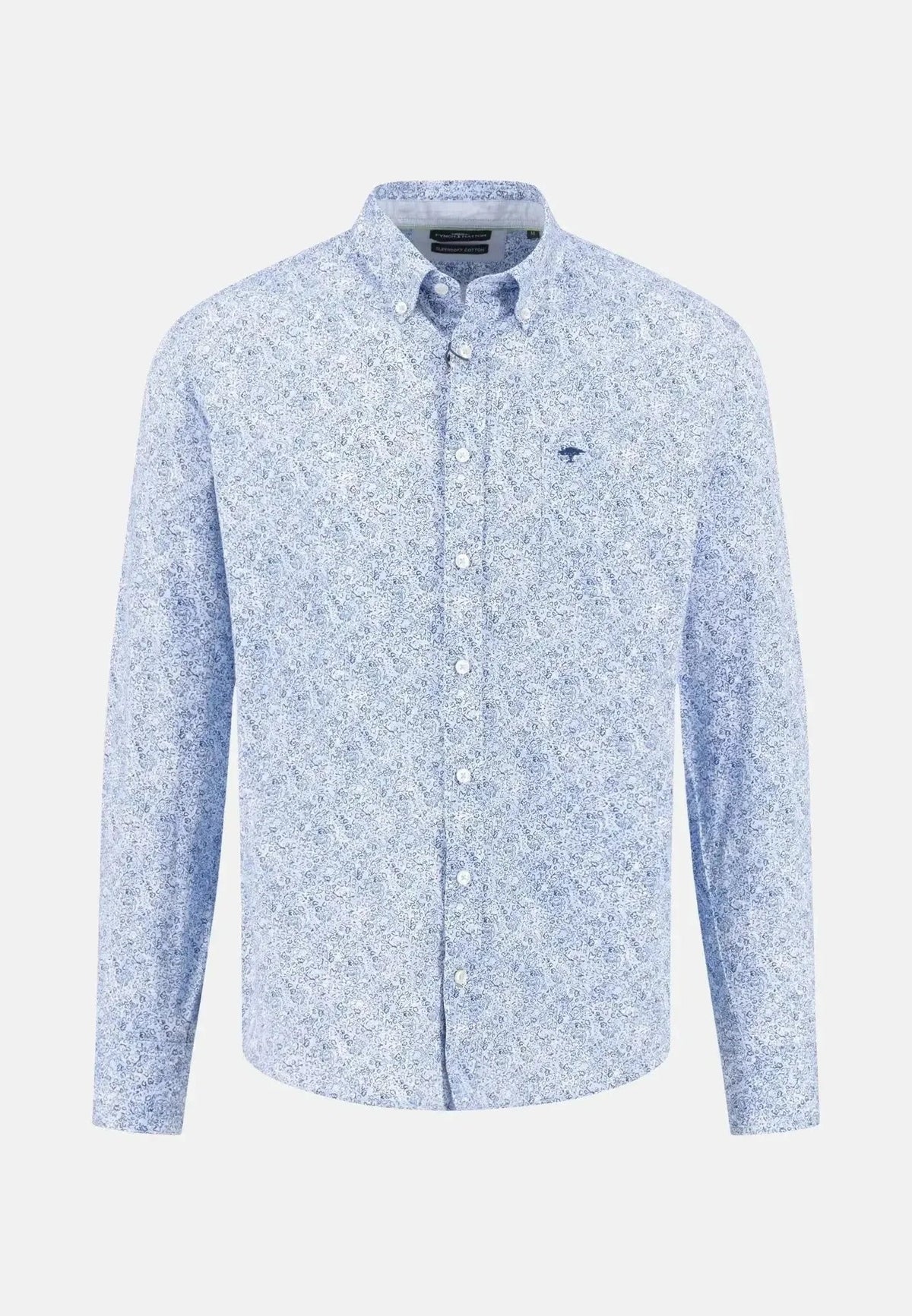 Fynch-Hatton Minimal Flower Print Button Down Shirt New Breeze | Studio DOS