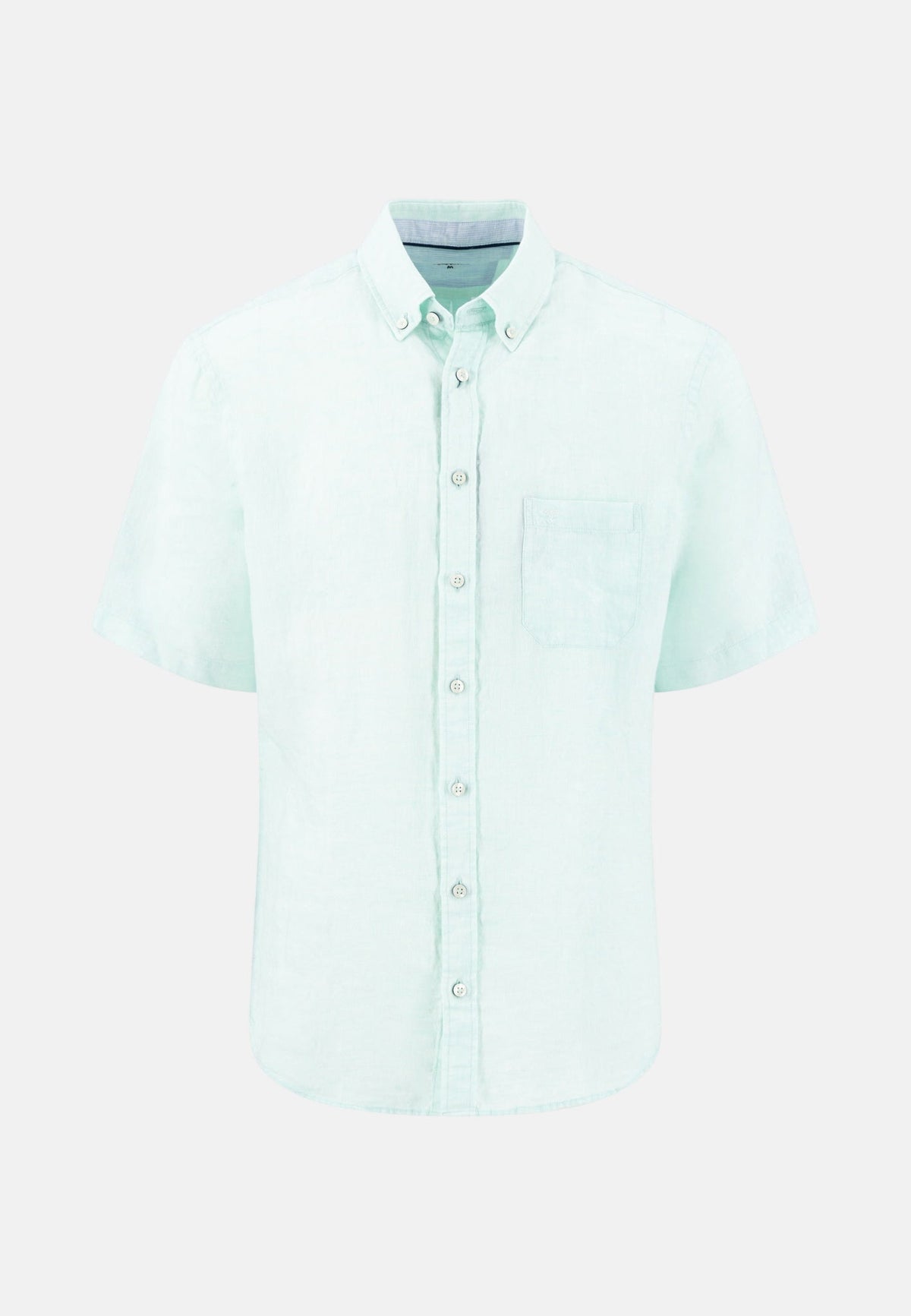 Fynch-Hatton Premium Linen Button Down Short Sleeved Shirt Mint | Studio DOS