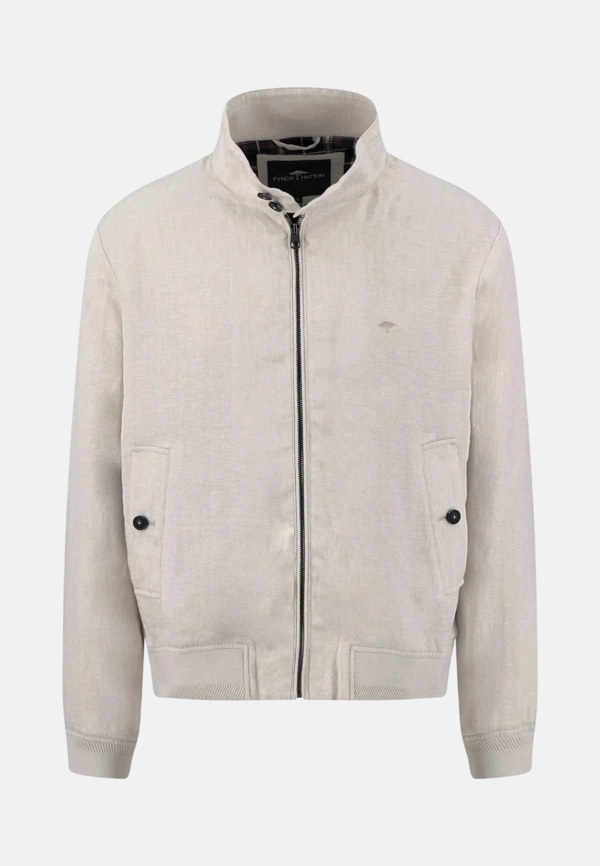 Fynch-Hatton Pure Linen Harrington Jacket Cement | Studio DOS