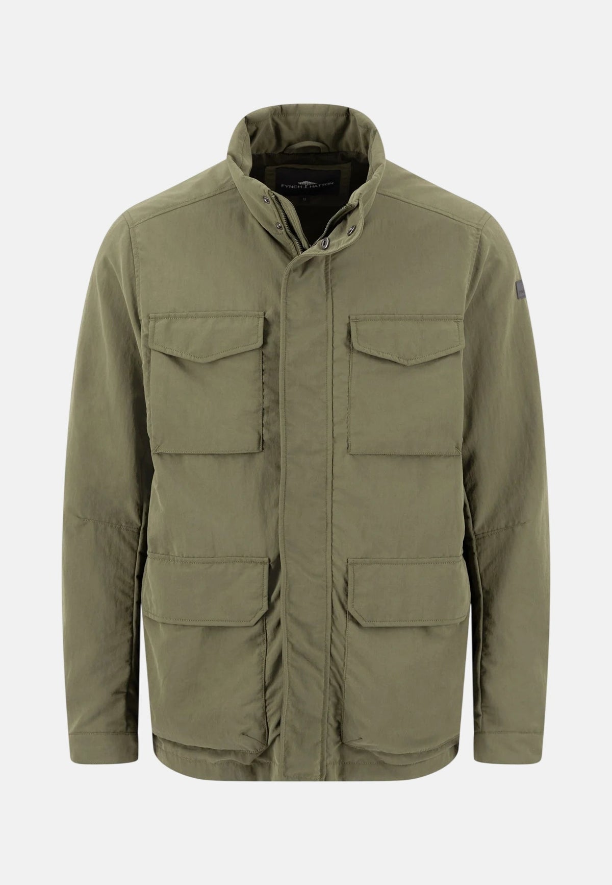 Fynch-Hatton Stand Collar Field Jacket Dark Khaki | Studio DOS