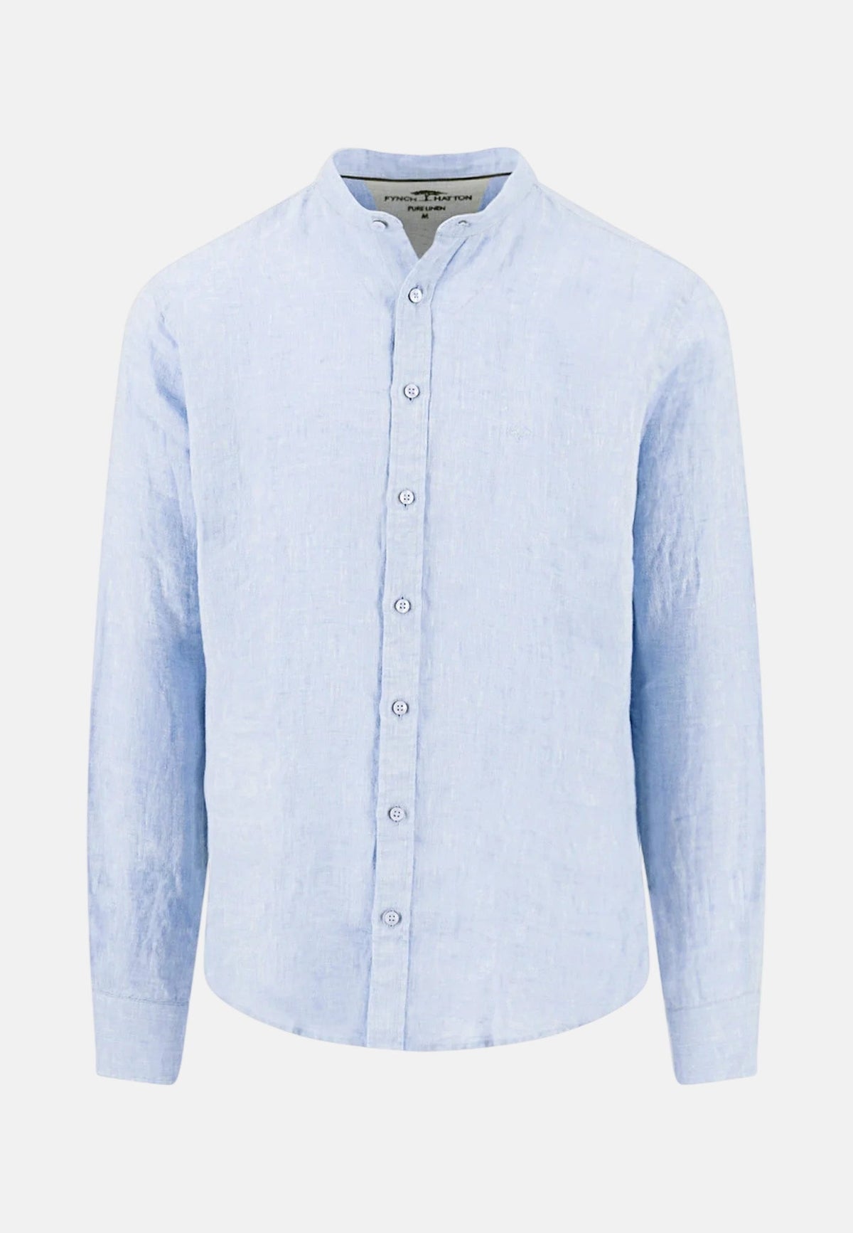 Fynch-Hatton Stand Collar Pure Linen Shirt New Breeze | Studio DOS