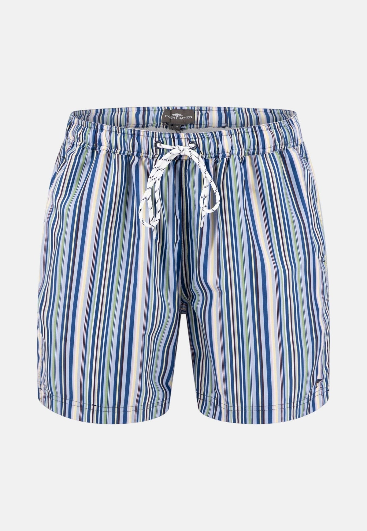 Fynch-Hatton Stripe Pattern Swim Shorts Pale Yellow | Studio DOS