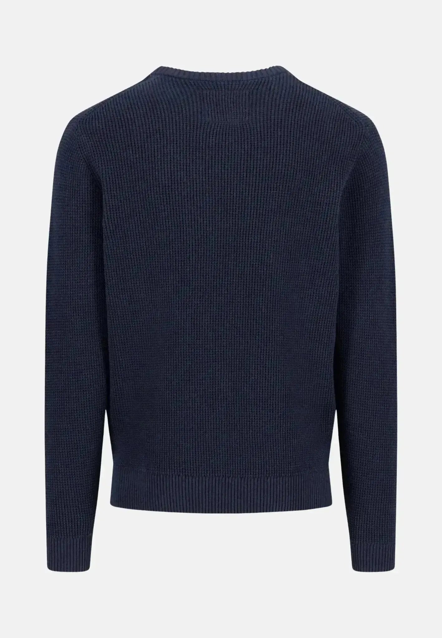 Fynch-Hatton Structured Cotton Crewneck Knit Navy-Designer Outlet Sales