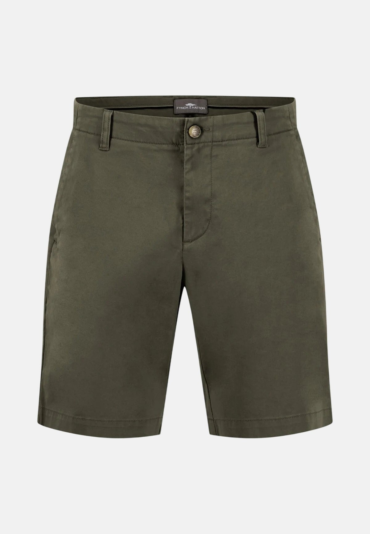 Fynch-Hatton Summer Stretch Bermuda Shorts Dark Khaki | Studio DOS