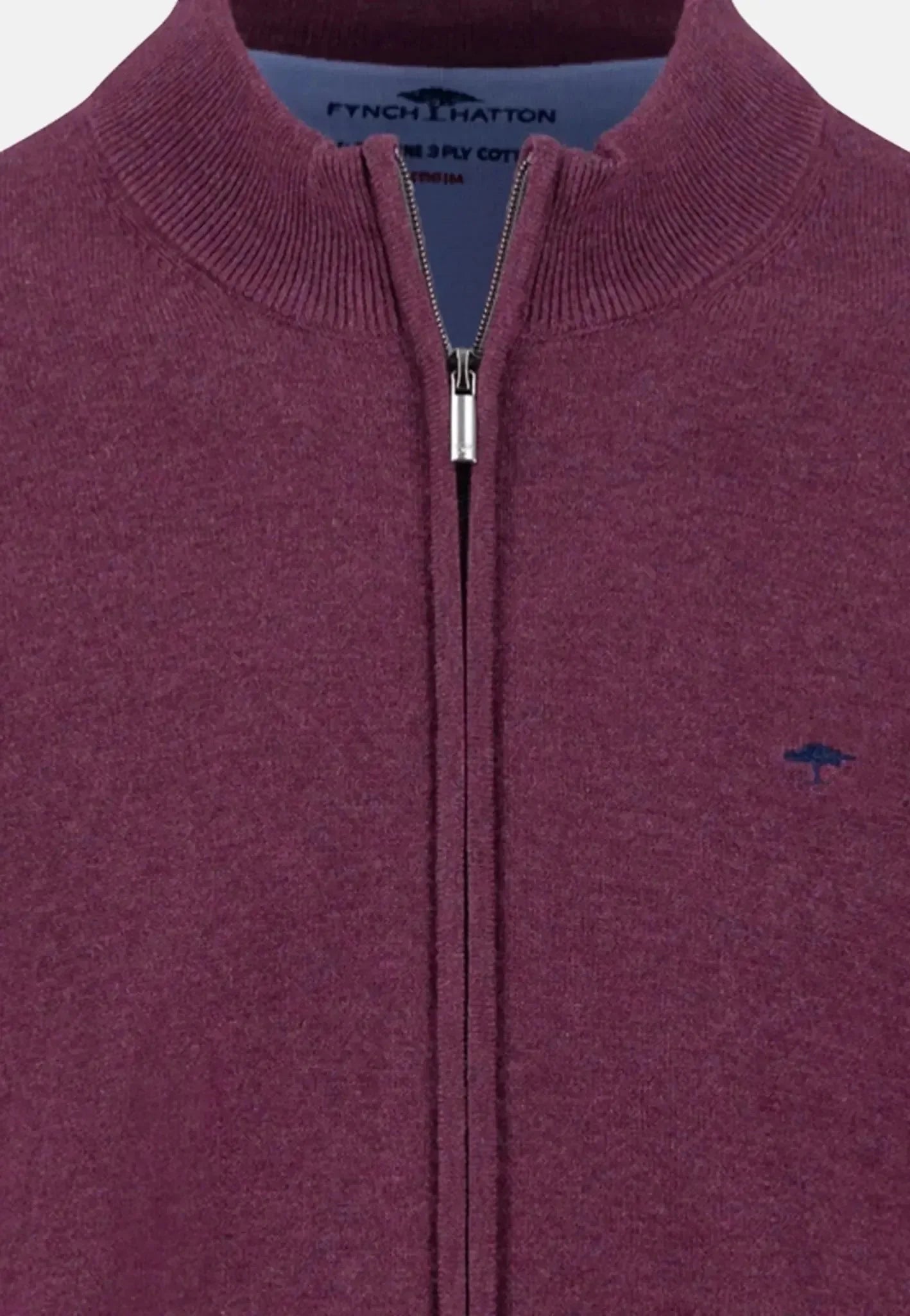 Fynch-Hatton Superfine Stand-Up Cardigan Deep Merlot