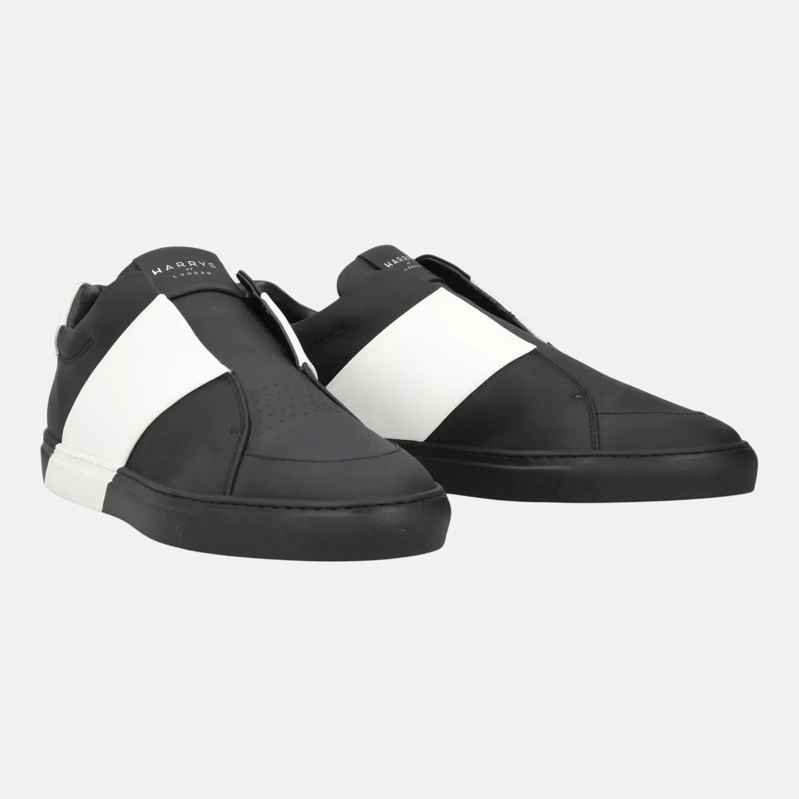 Harrys Of London Bolt 2 Tech Leather Trainer Black White | Studio DOS