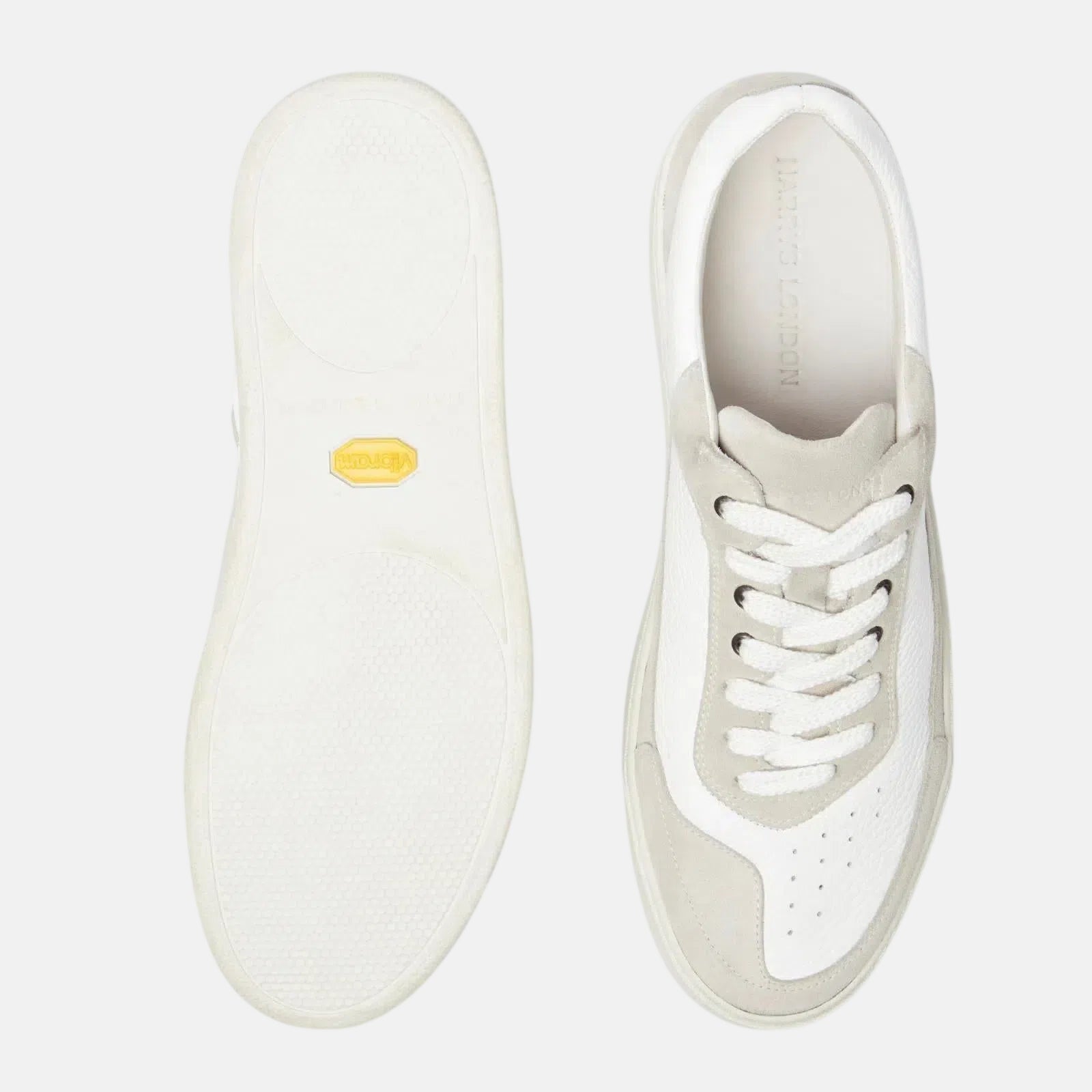 Harrys Of London Finch Suede Soft Milled Calf Trainer White | Studio DOS