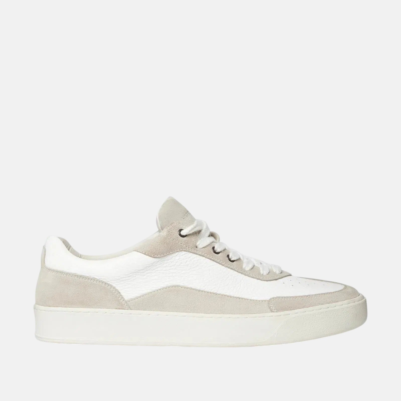 Harrys Of London Finch Suede Soft Milled Calf Trainer White | Studio DOS