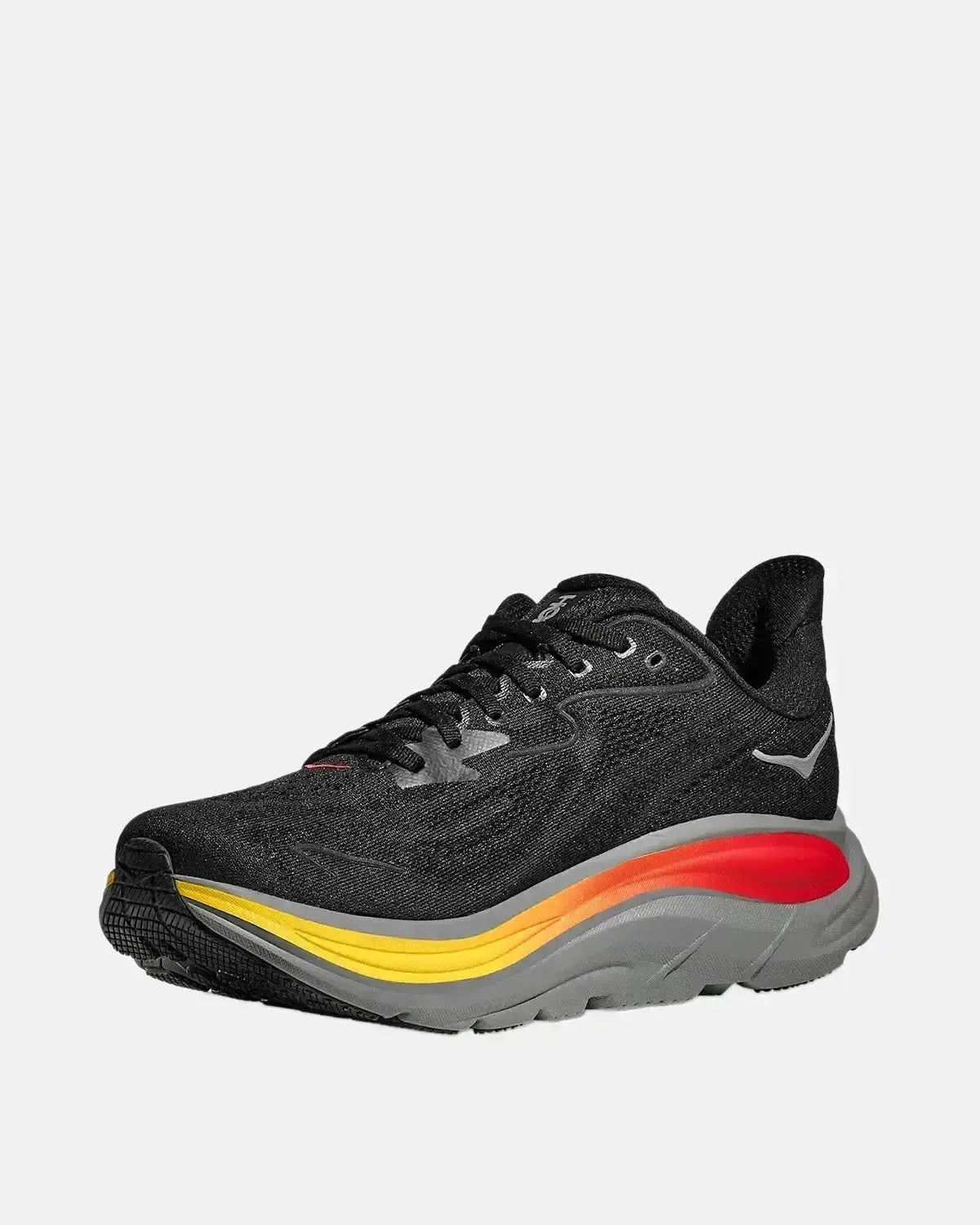HOKA MENS CLIFTON 10 TRAINERS BLACK GALACTIC GREY | Studio DOS