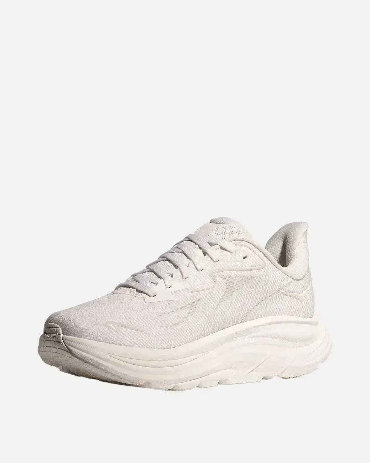HOKA MENS CLIFTON 10 TRAINERS WHITE WHITE | Studio DOS