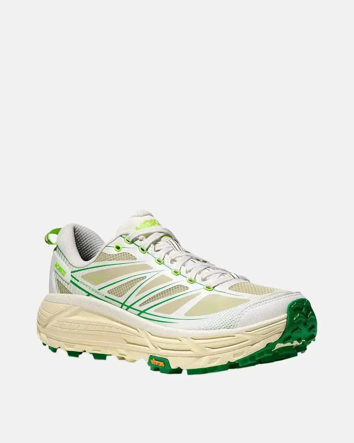 HOKA MENS MUFATE SPEED 2 TRAINERS WHITE FRESH CUT GRASS | Studio DOS