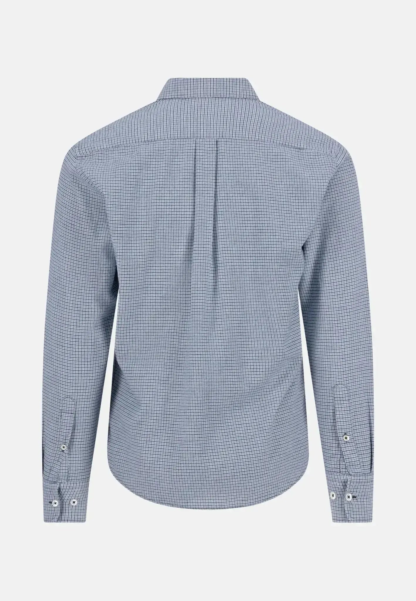 Houndstooth Check Button Down Shirt Navy-Designer Outlet Sales