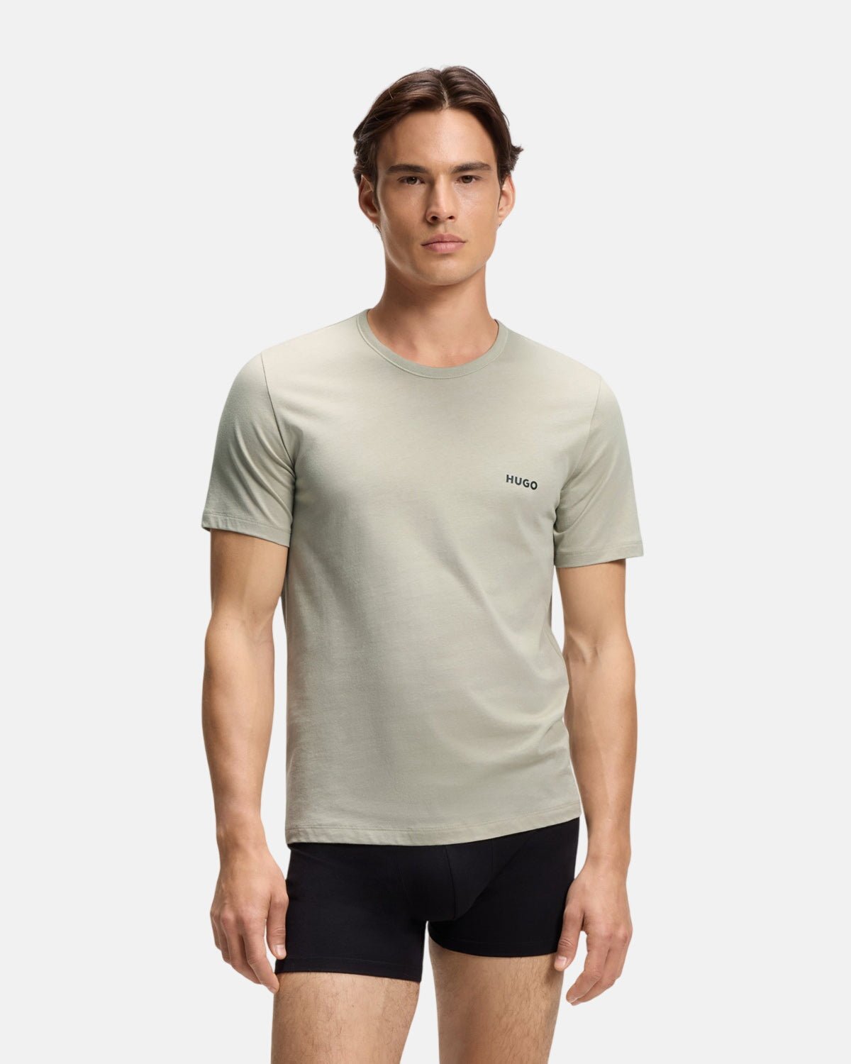 HUGO 3-PACK COTTON T-SHIRTS WHITE BEIGE RED | Studio DOS