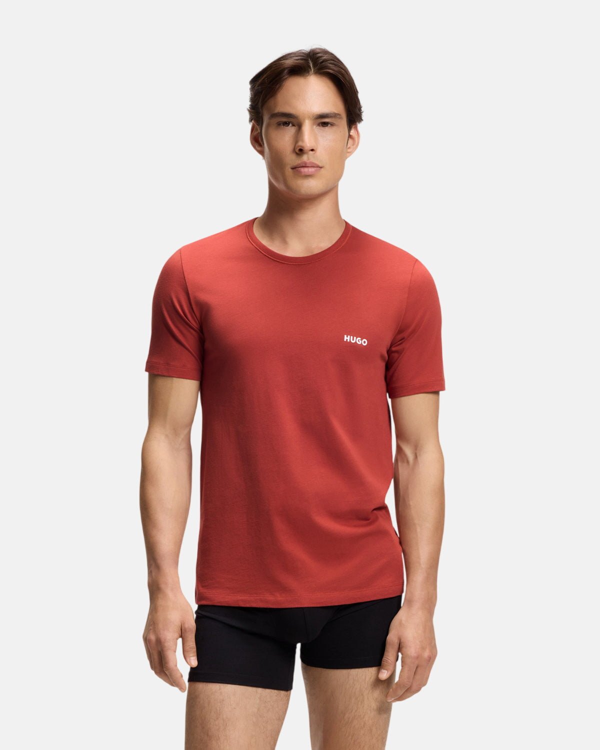 HUGO 3-PACK COTTON T-SHIRTS WHITE BEIGE RED | Studio DOS