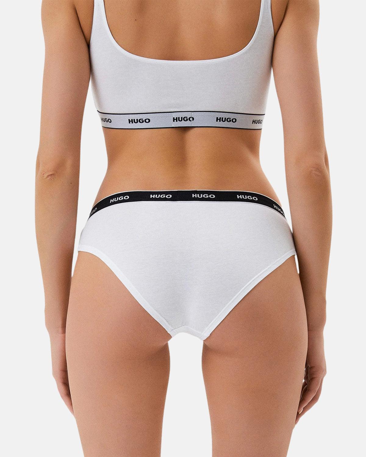 HUGO WOMENS 3 PACK BRIEFS BLACK WHITE | Studio DOS