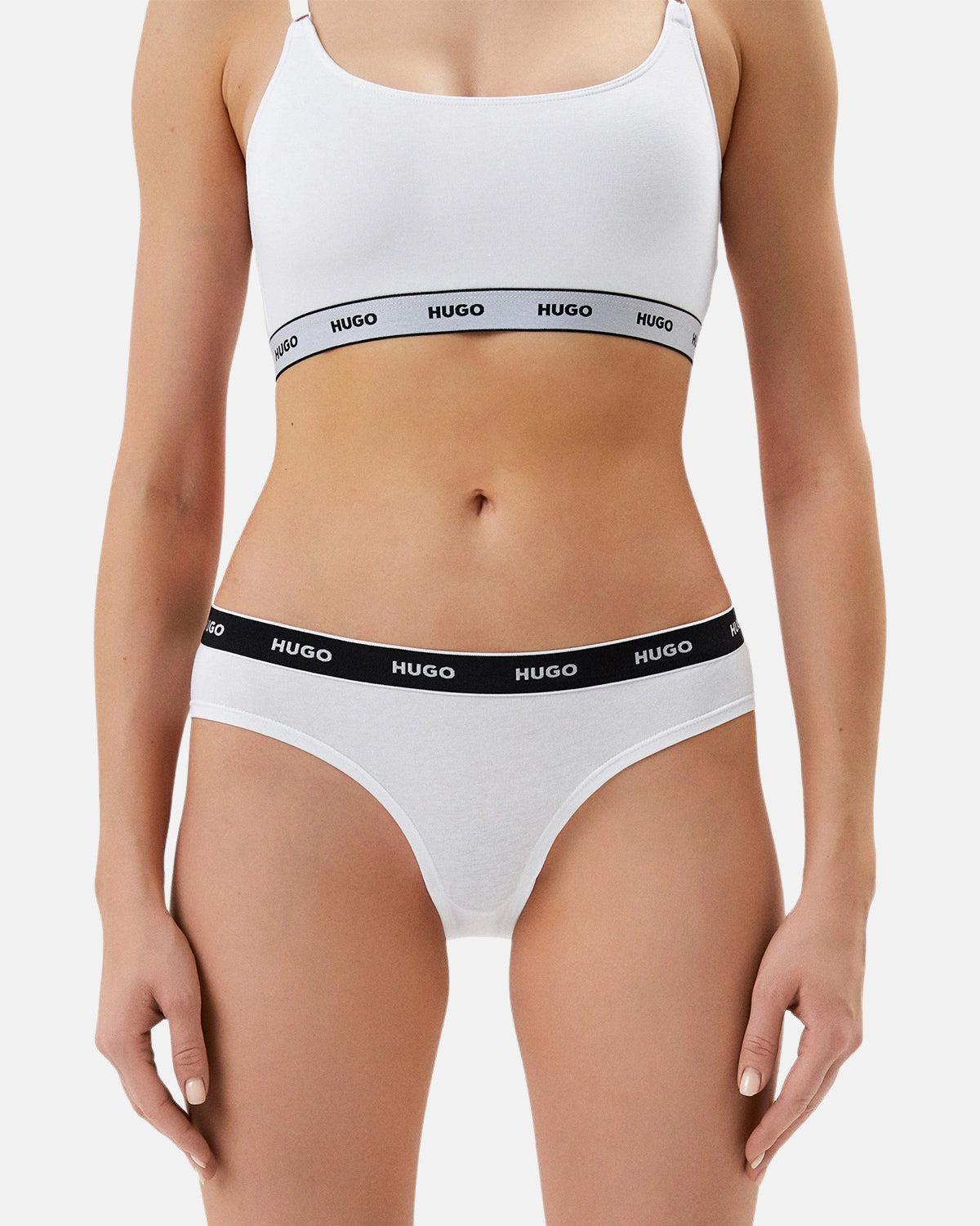 HUGO WOMENS 3 PACK BRIEFS BLACK WHITE | Studio DOS