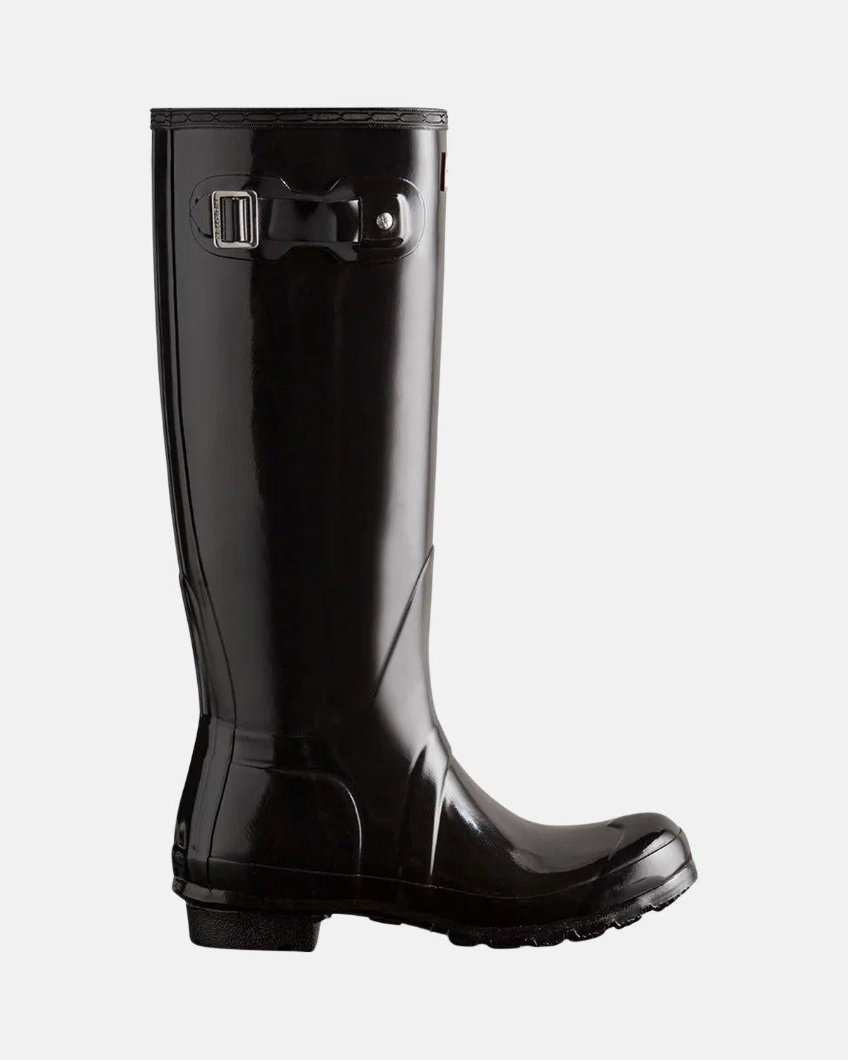 HUNTER WOMENS ORIGINAL TALL GLOSS BOOTS BLACK | Studio DOS