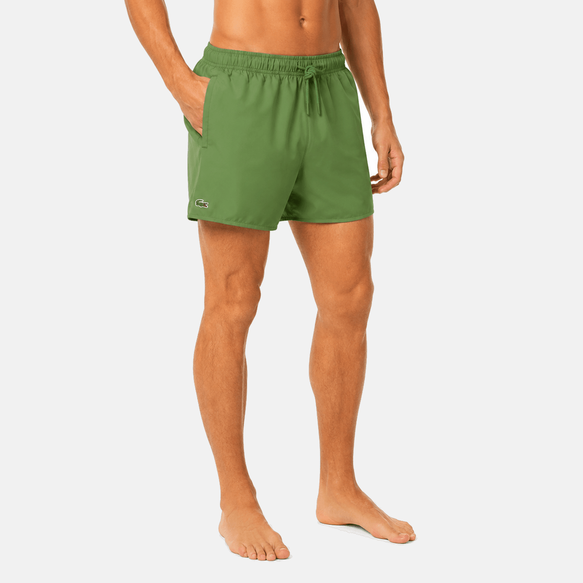 Lacoste Quick-Dry Swim Shorts Lettuce Green | Studio DOS