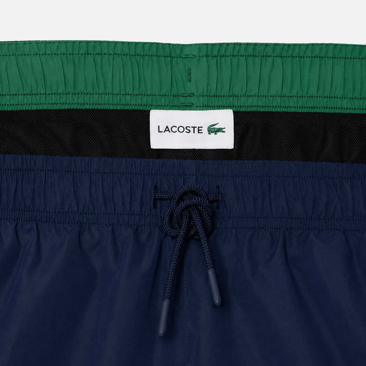 Lacoste Quick-Dry Swim Shorts Navy Blue/Green | Studio DOS