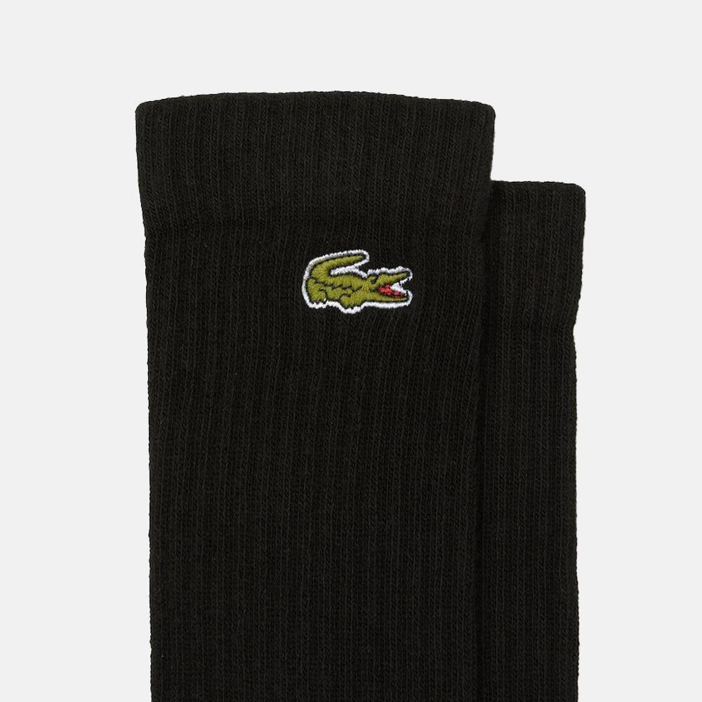 Lacoste Sport 3 Pack High Cut Socks Black/Black/Black | Studio DOS