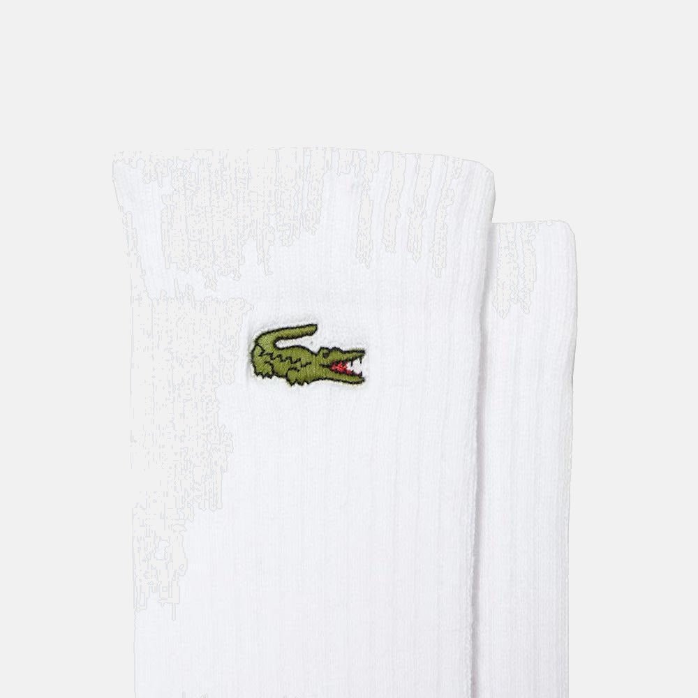 Lacoste Sport 3 Pack High Cut Socks White/White/White | Studio DOS