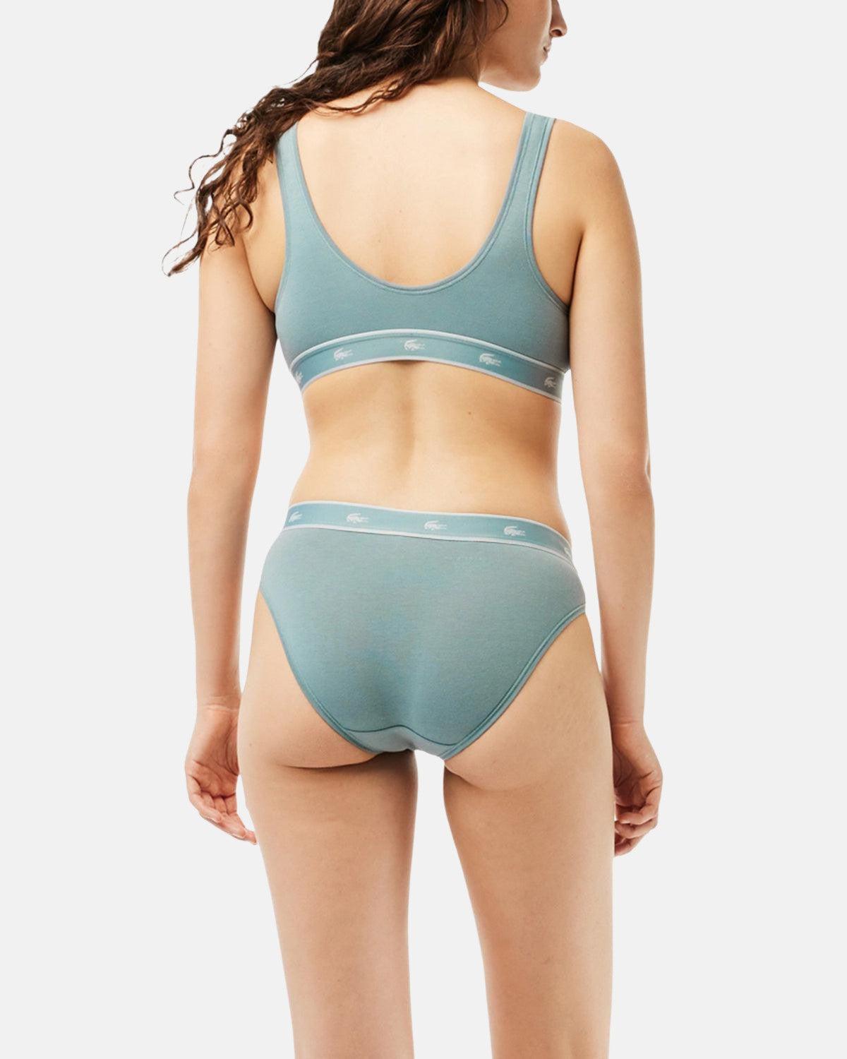 LACOSTE WOMENS ESSENTIAL STRETCH COTTON BRIEFS GREY | Studio DOS