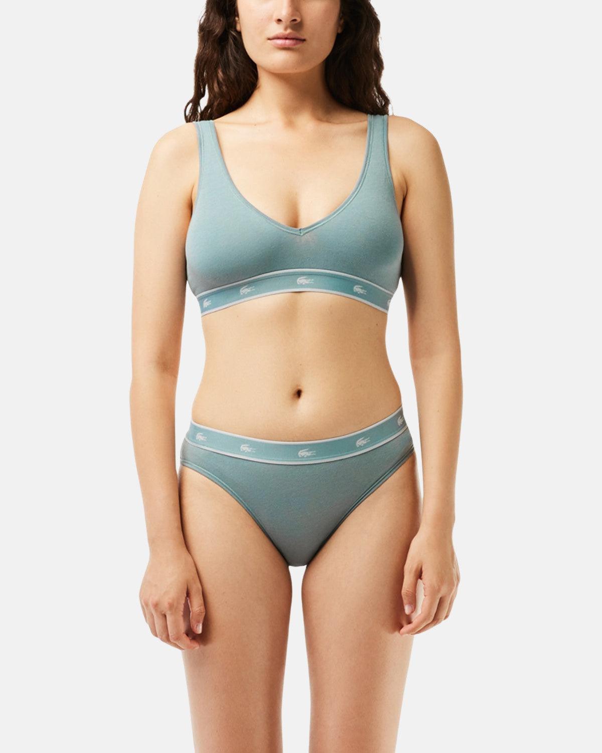LACOSTE WOMENS ESSENTIAL STRETCH COTTON BRIEFS GREY | Studio DOS